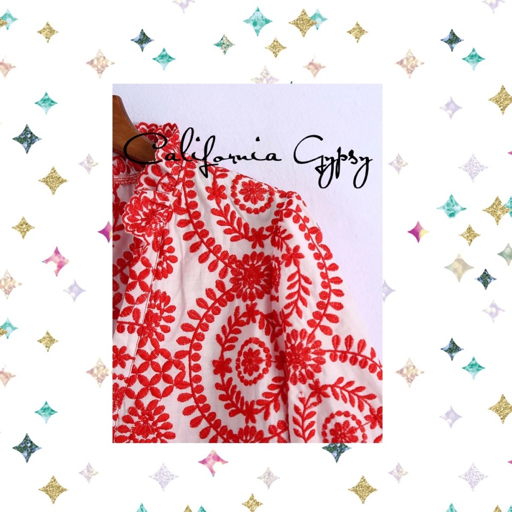 Embroidered Bohemian Floral Blouse - Picture 12 of 14